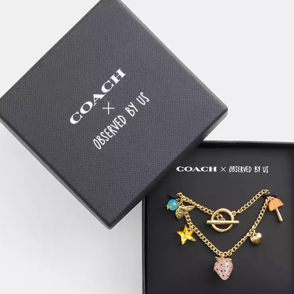 Coach Gold Charm Bracelet with Colorful Accents - Picture 6 of 6